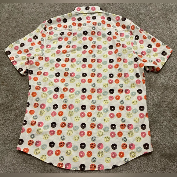 Men’s Public Opinion Donut Short Sleeve Button-Up Shirt Size M - Picture 3 of 6